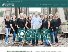 Tablet Screenshot of oakridgedentalsmiles.com